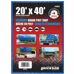 Hot Sale 😀 Erickson All Purpose Blue Economy Grade Tarp 🎁 -Farm & Ranch popular shop 1014338new